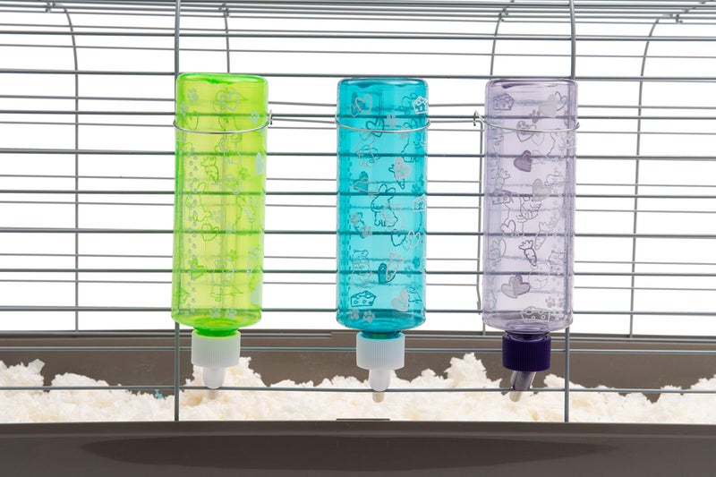 Lixit Critter Bright Water Bottles for Hamsters, Rabbits, Chinchillas, Ferrets, Guinea Pigs and Other Small Animals. (16 Ounce Pack of 1, Assorted) - Image 1
